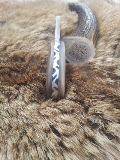 Premium Damascus Mini Skinning Axe - Handcrafted Precision - Korvel