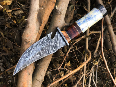 Exquisite Handcrafted Damascus Steel Hunting Knife - Korvel