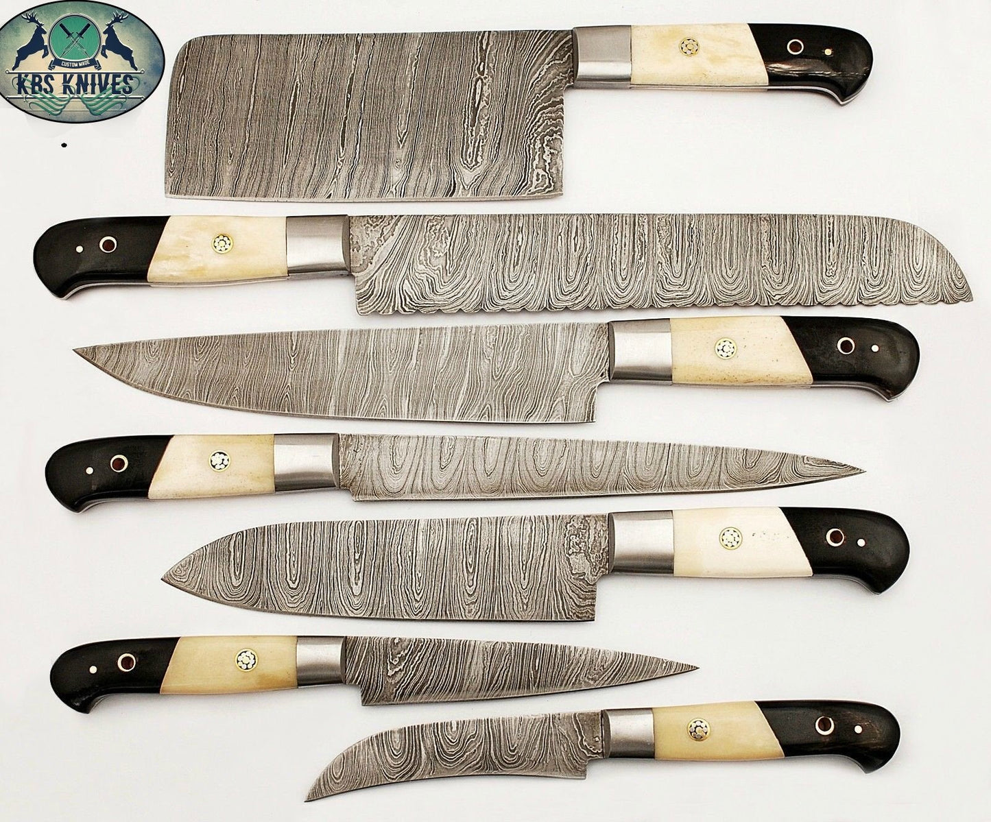 Premium Handmade Damascus Steel Kitchen Knife Collection - Korvel