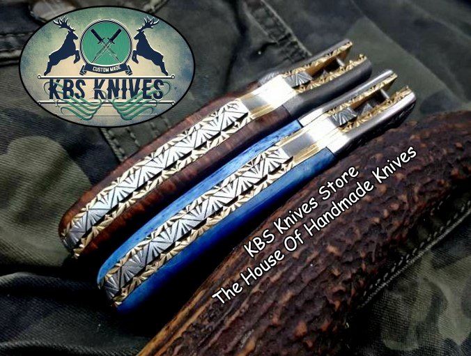 Artisan Crafted Damascus Steel Folding Knife - Custom Handmade - Korvel