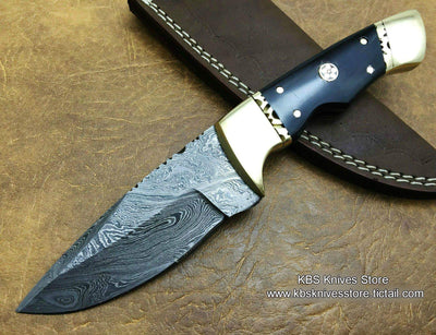 Premium Custom Handmade Hunting Knife with Leather Sheath - Korvel