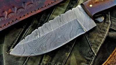 Artisan Crafted Twist Damascus Steel Skinning Knife - Korvel