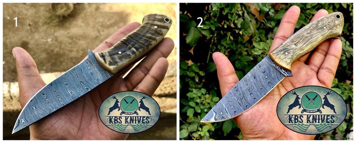 Premium Handmade Damascus Steel Hunting and Skinning Knives - Korvel