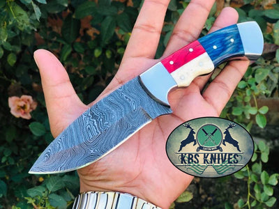 Artisan Crafted Damascus Steel Hunting and Skinning Knife - Korvel
