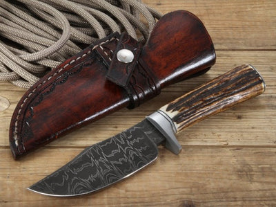 Artisan Musso Damascus Steel Skinning & Hunting Knife - Korvel
