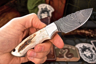 Premium Damascus Steel Skinning Knife for Outdoor Adventures - Korvel