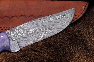 Artisan Crafted Damascus Steel Skinning Knife - Korvel