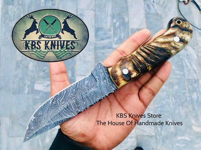 Premium Full Tang Handmade Damascus Steel Hunting Knife - Korvel