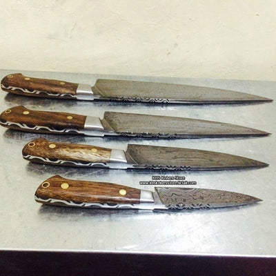 Artisan Crafted Damascus Steel Chef Knife Set for Culinary Excellence - Korvel