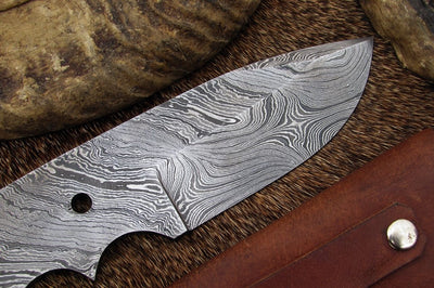 Premium Handmade Damascus Skinning Blade Blank - Korvel