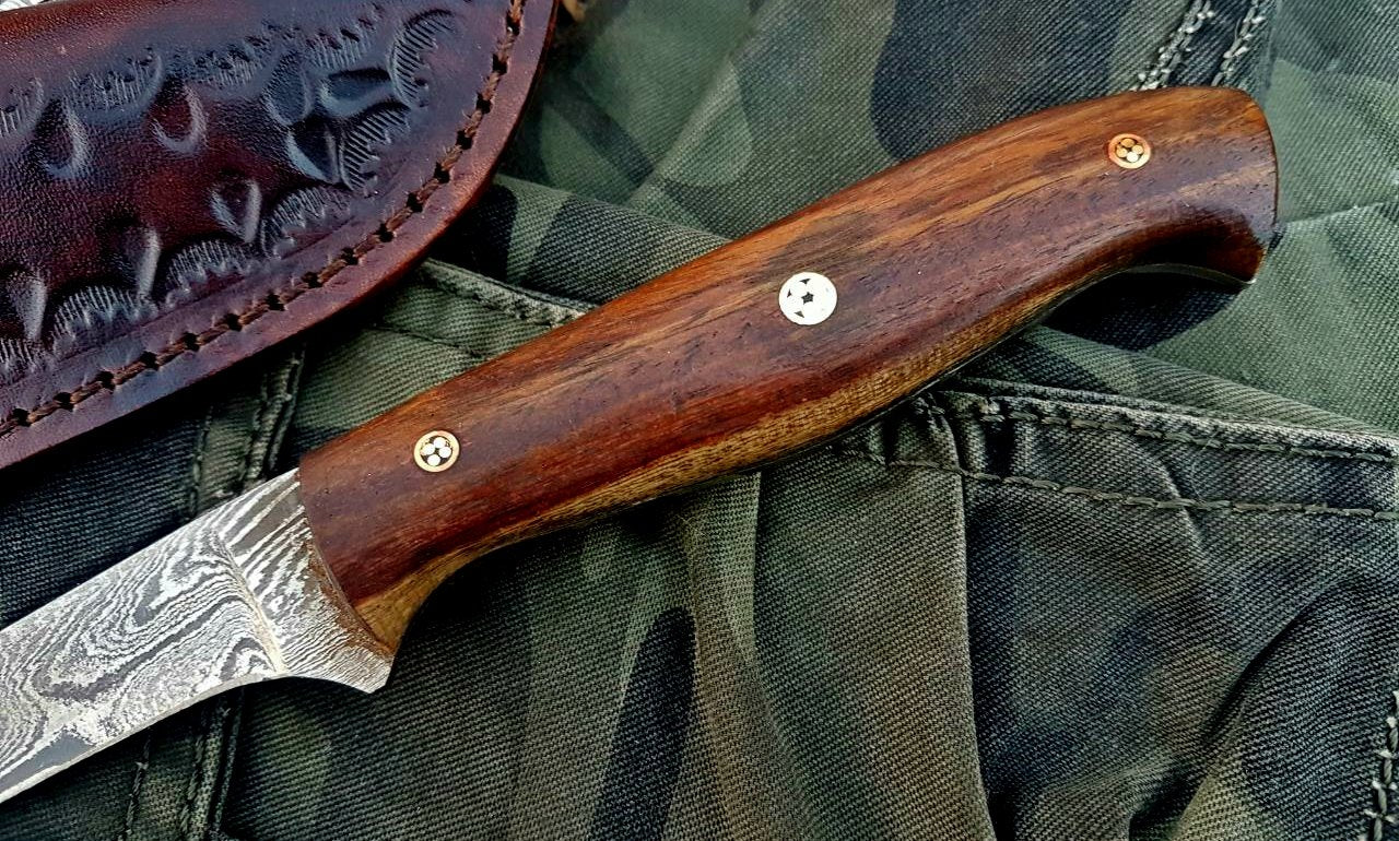 Premium 8" Damascus Steel Fish Boning Knife with Elegant Rosewood Handle - Korvel