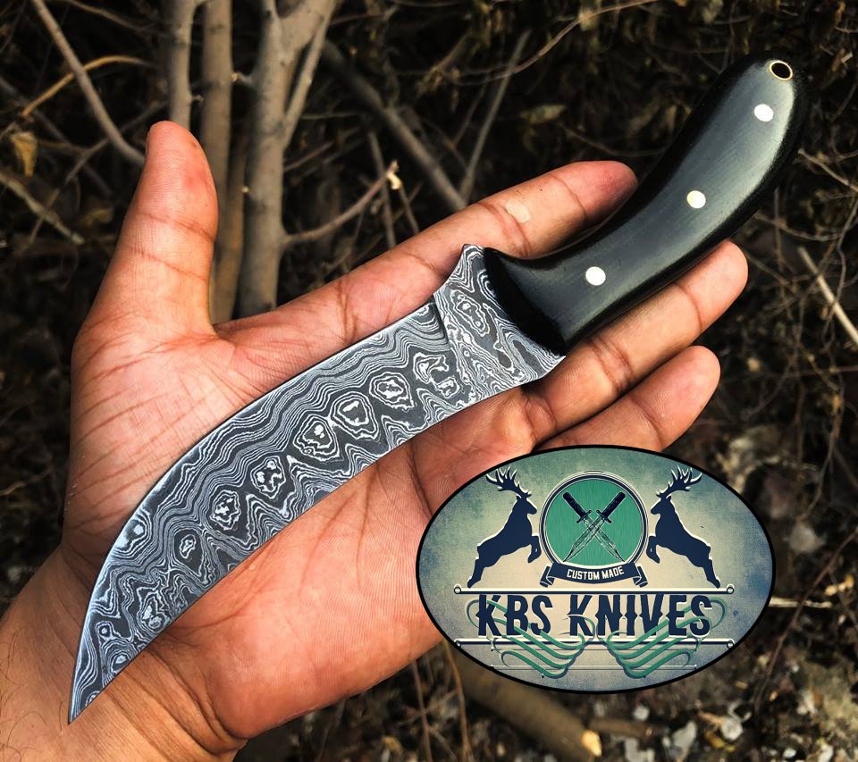 Premium Full Tang Damascus Steel Hunting and Skinning Knife - Korvel