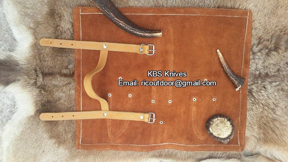 3-Piece Damascus Steel Hunting Knife Set with Buffalo Horn Handles – Outdoor Edge - Korvel
