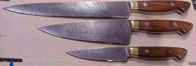 Artisan Crafted Damascus Steel Chef Knife Collection - Korvel