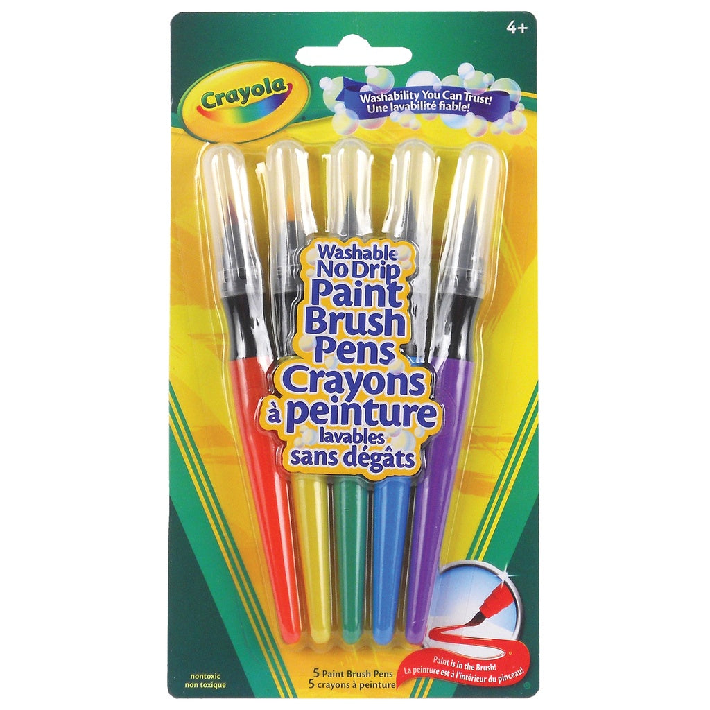 Crayola No Drip Washable Paint Brush Pens - Assorted Colors