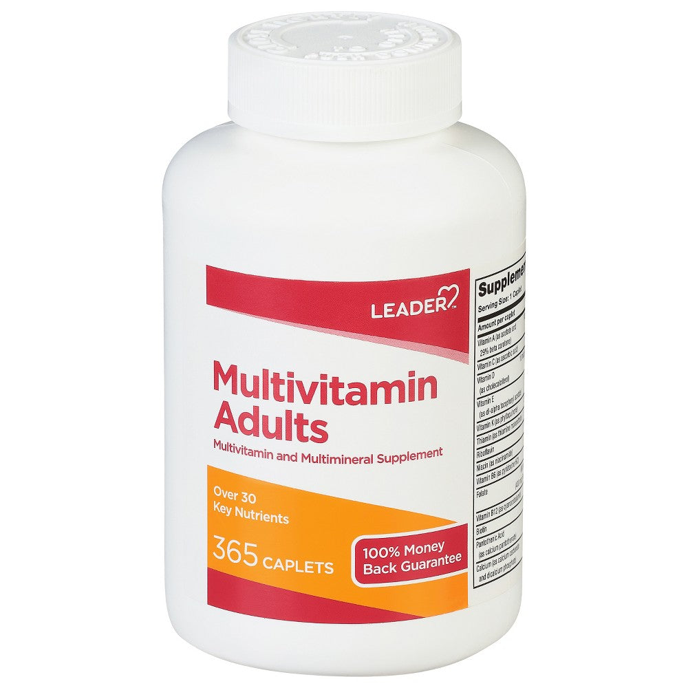 Capletas Multivitamínicas para Adultos Leader - 365 Contenido