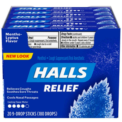 Bonbons contre la toux Halls Menthol - 20 unités