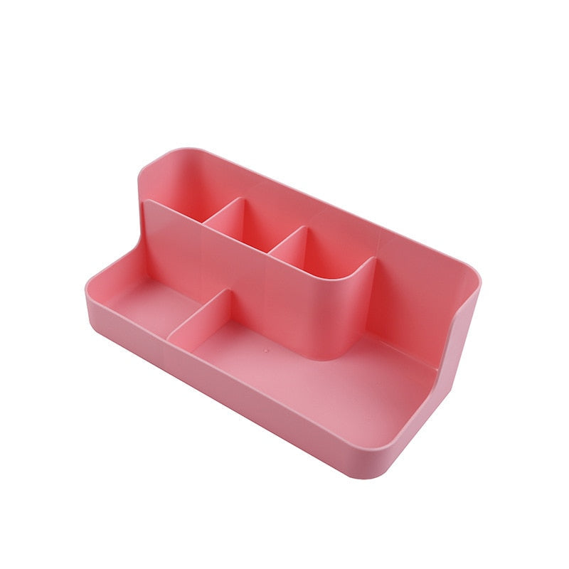 1pc Desktop Sundries Finishing Container Cosmetic Storage Partition Box Makeup Holder Stand Toiletries Plastic Case Organizer - Korvel
