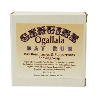 Ogallala Bay Rum Shaving Soap with Limes & Peppercorns - 4.5 Oz