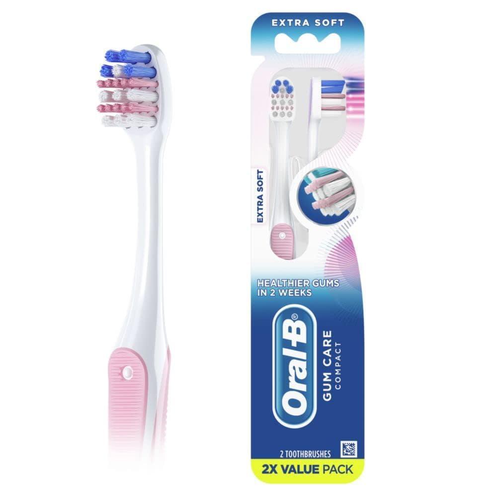 Brosse à dents compacte Oral-B Gum Care, extra douce, 2-pack