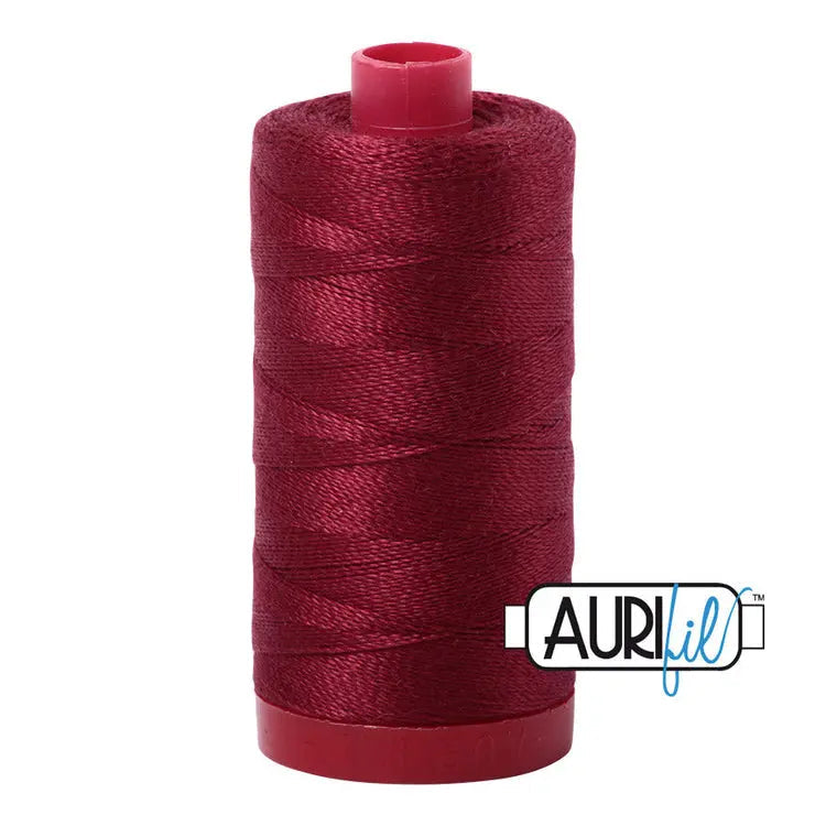 2460 Rouge Carmin Foncé Aurifil Coton 12 WT Bobine Grande