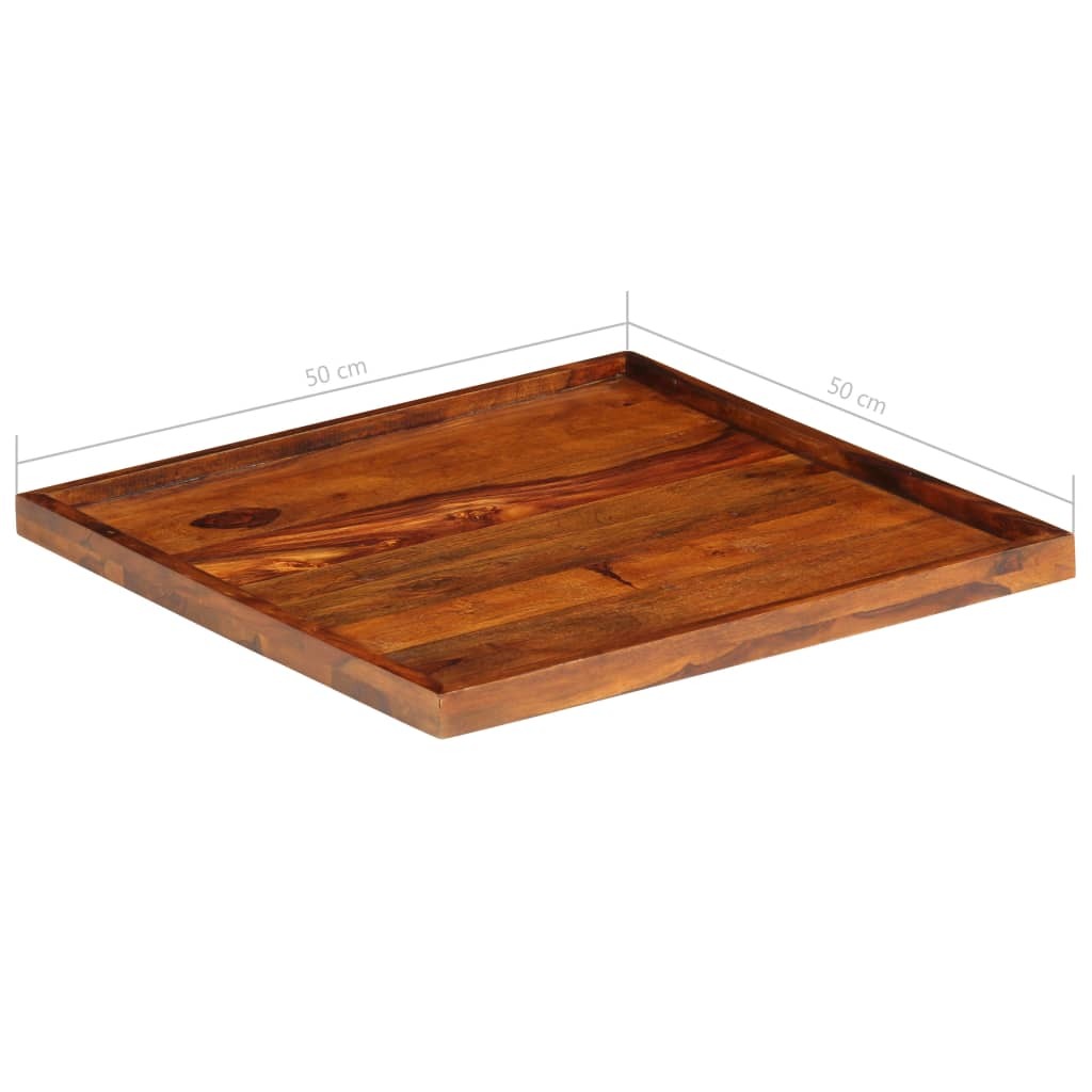 Serving Tray Solid Acacia Wood 19.7"x19.7" - Korvel-Food Inc.