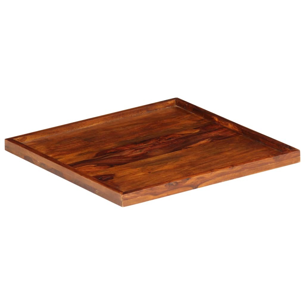 Serving Tray Solid Acacia Wood 19.7"x19.7" - Korvel-Food Inc.