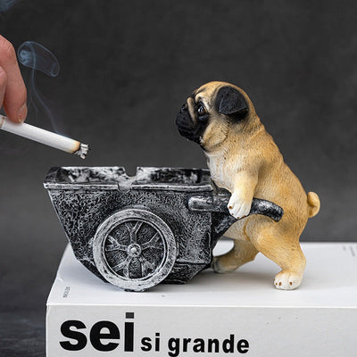 Puppy ashtray creative personality trend anti-fly ash home living room office anti-smoke resin ornaments - Korvel