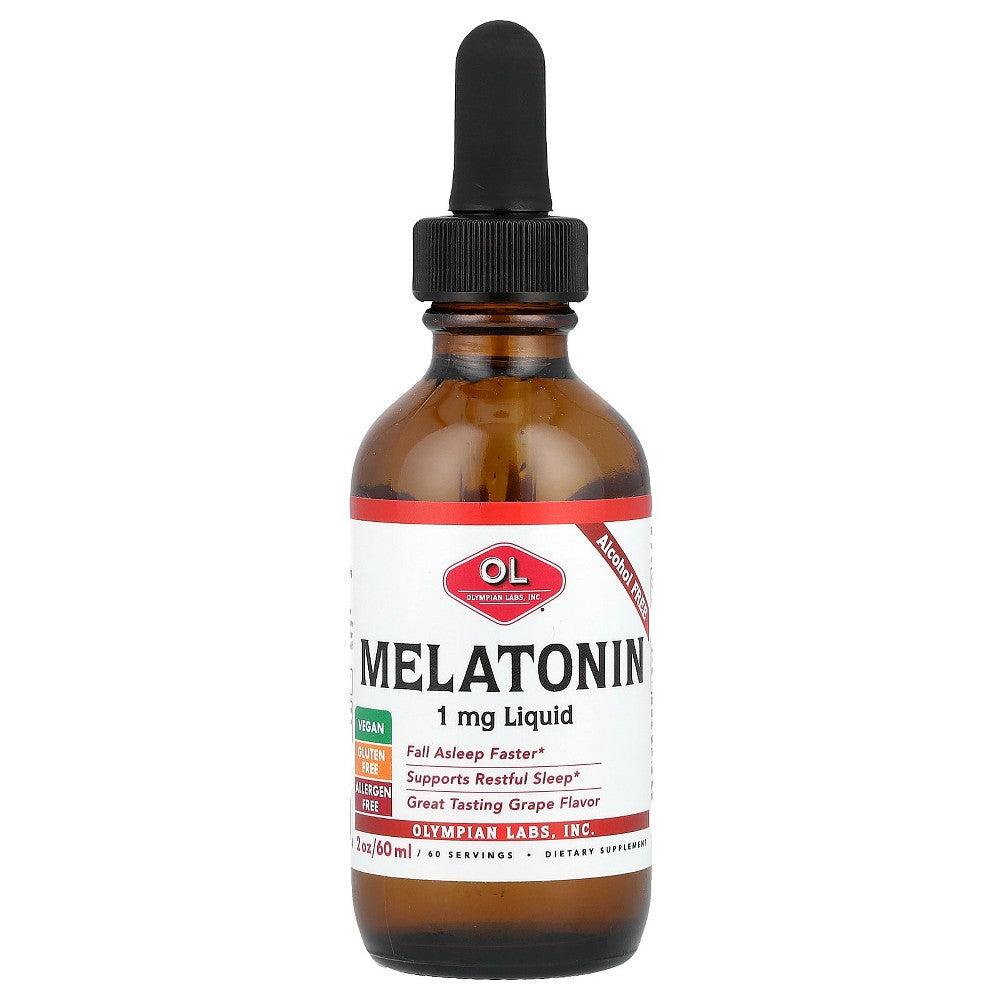 Olympian Labs Melatonina 1 Mg Líquido - Sabor Uva