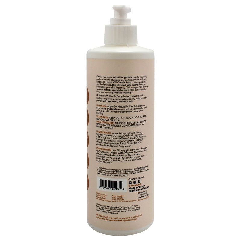 Dr. Natural Castile Body Lotion - Shea Butter & Vanilla - 16 Oz