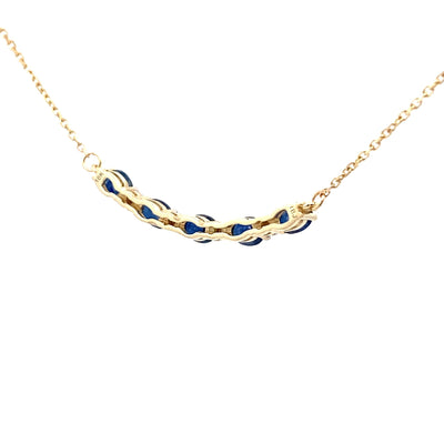 Sapphire Diamond Fashion Pendant in 10KT Yellow Gold