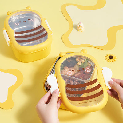 Cute Bee Stainless Steel Insulated Bento Lunch Box