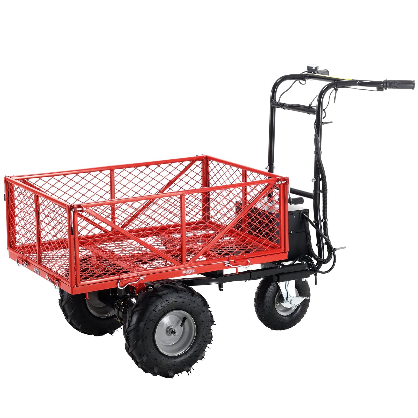 Wheelbarrow Utility Cart Electric Powered Cart 48V28Ah 500W Capacity 500lbs (230kg) Material Hauler 1000lbs Towing - Korvel