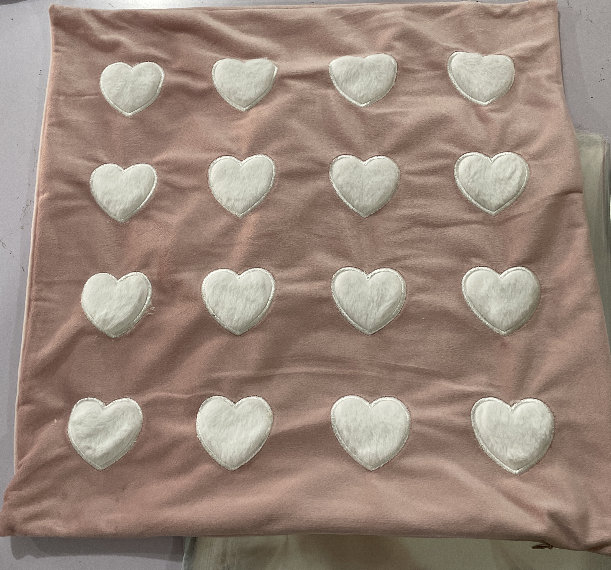 Charming Pink Bunny Velvet Pillow Cover