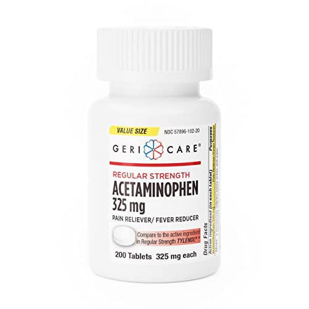 GeriCare Acetaminofén Regular Strength Alivio del Dolor - 200 Contenidos