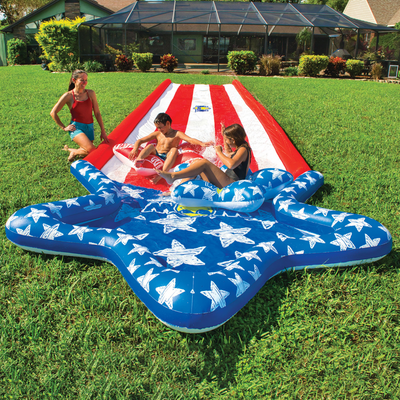 WOW Sports Americana Estrellas y Rayas Gigante Deslizador de 40 pies para el Patio