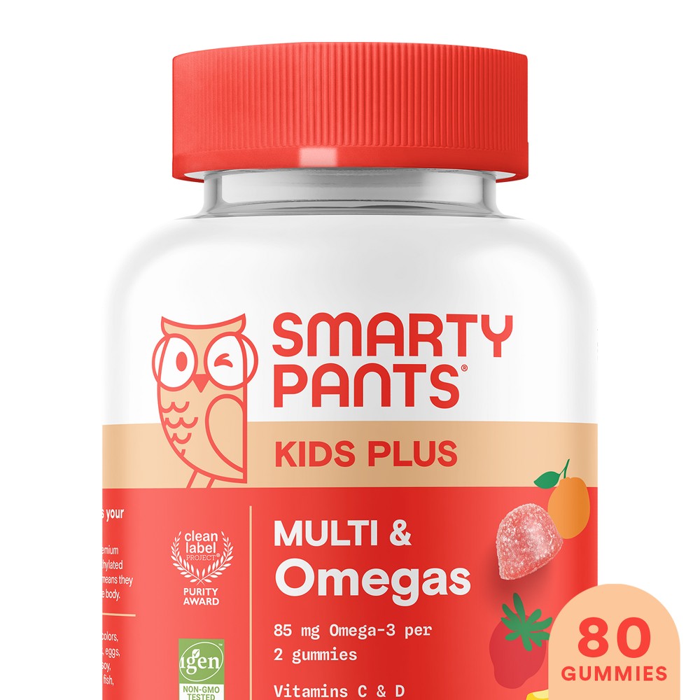 Chewables multivitamin et oméga-3 SmartyPants pour enfants – 80 unités