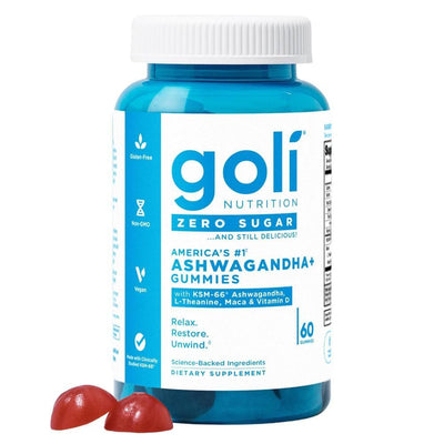 Goli Nutrition Ashwagandha Sugar Free Vegan Gummies - 60ct