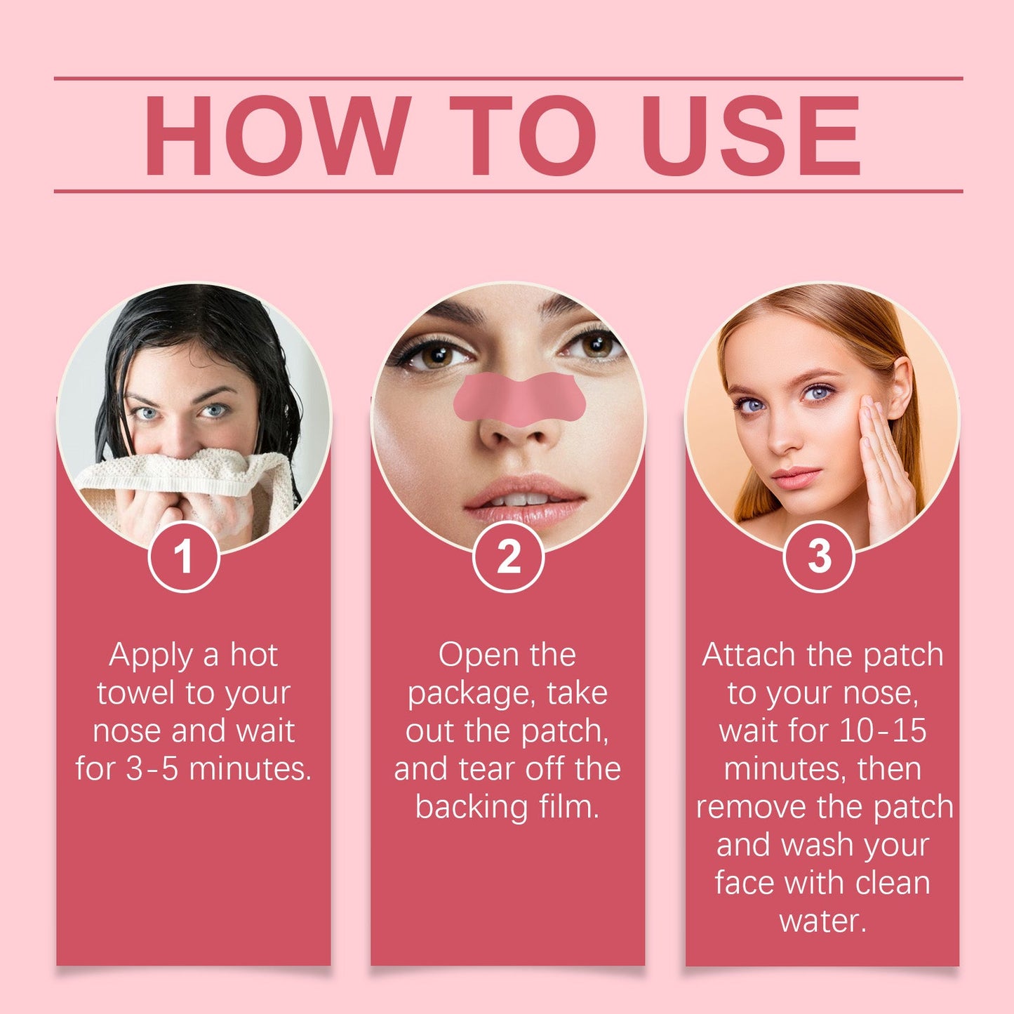 Bandes de soin douces pour le nez pour le nettoyage des pores et l'hydratation
