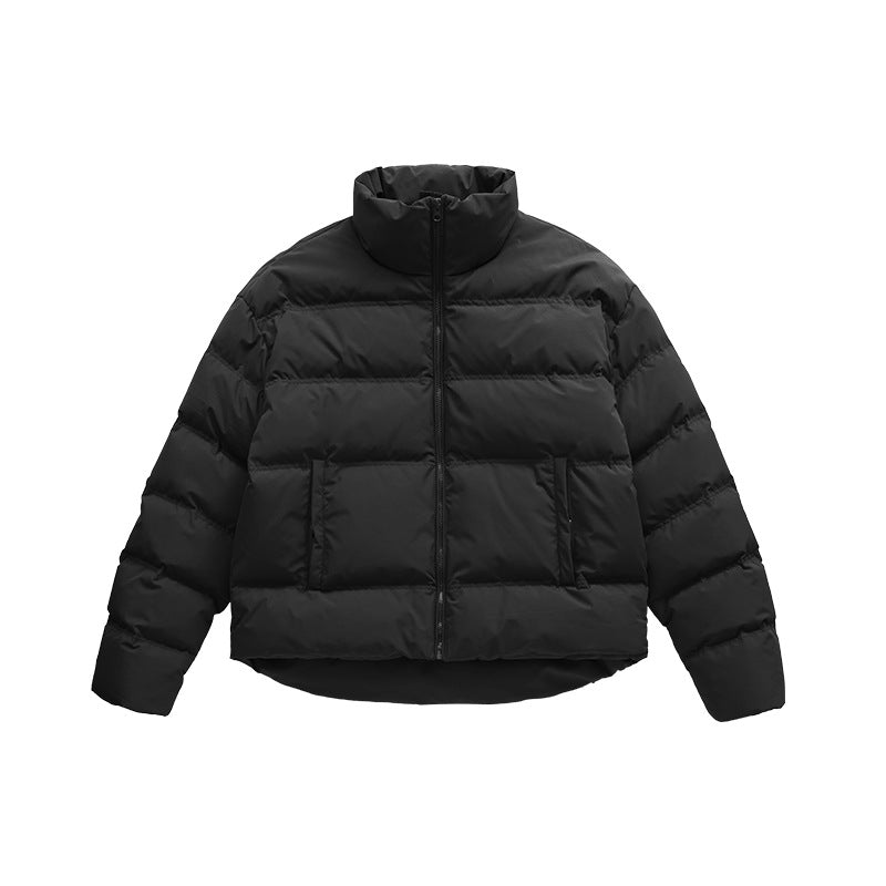 Solid Color Puffer Jacket for Men and Women