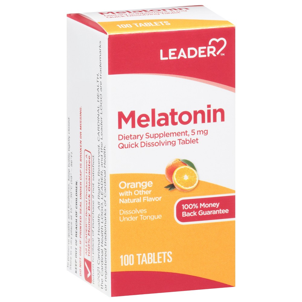 Leader™ Mélatonine 5 mg – Comprimés à dissolution rapide (100 unités)