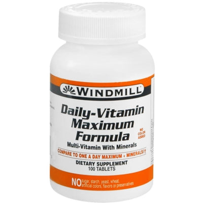 Formule Maximale de Vitamines Quotidiennes Windmill® – 100 Comprimés