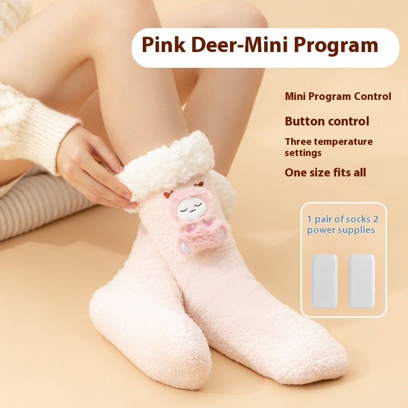 Thickened Fleece Electric Heating Socks