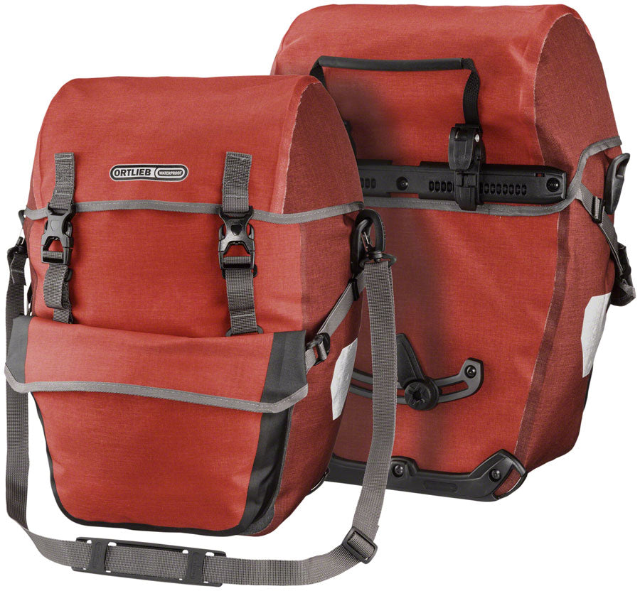 Alforjas Ortlieb Bike-Packer Plus - Par de 42L Salsa/Pimiento Oscuro