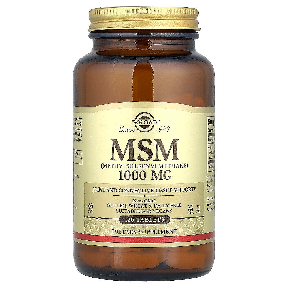 Solgar MSM (Metilsulfonilmetano), 1,000 Mg, 120 Tabletas