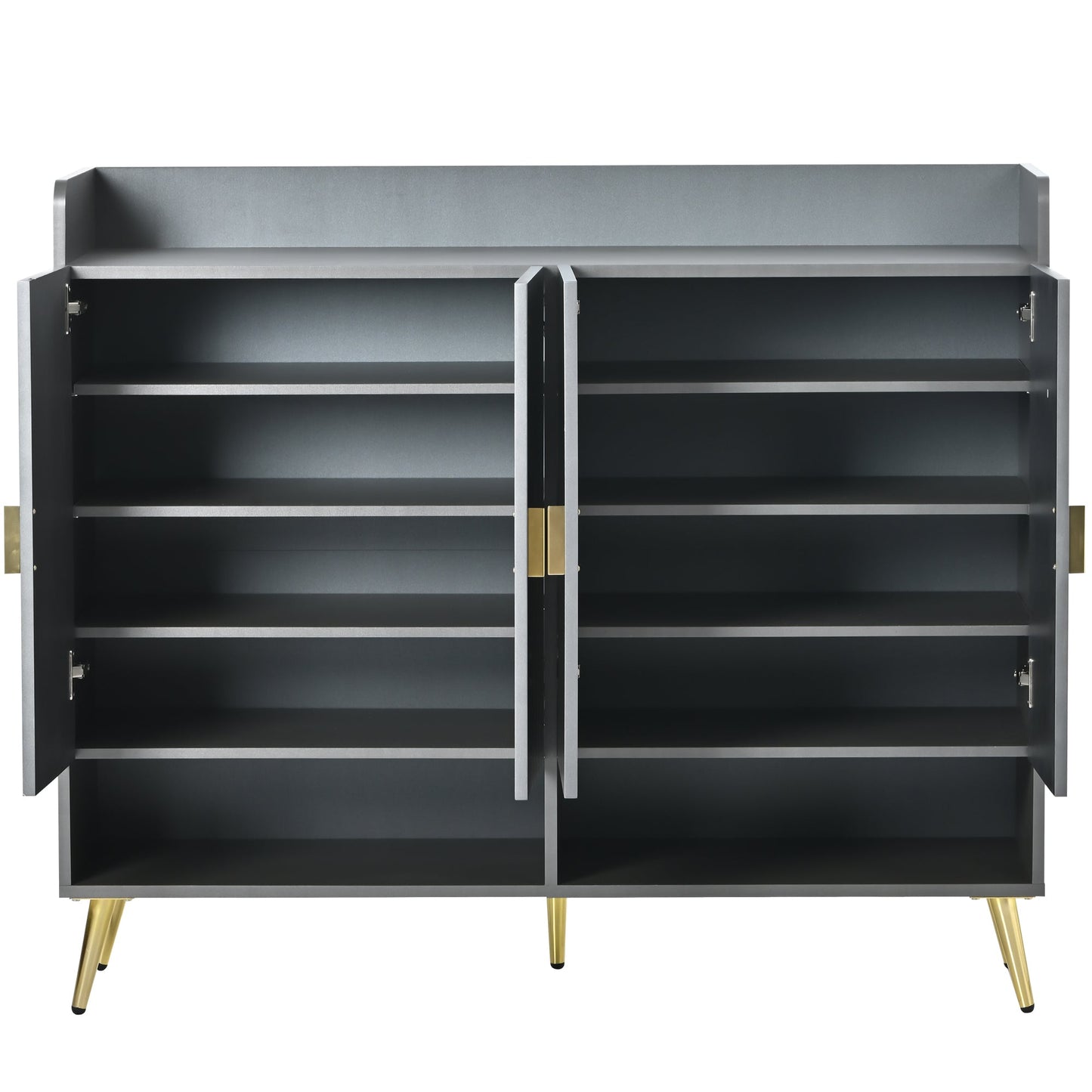 U-Can shoe cabinet with door, 11 layer shoe cabinet with adjustable shelves, modern wooden shoe cabinet (matte surface) - Korvel