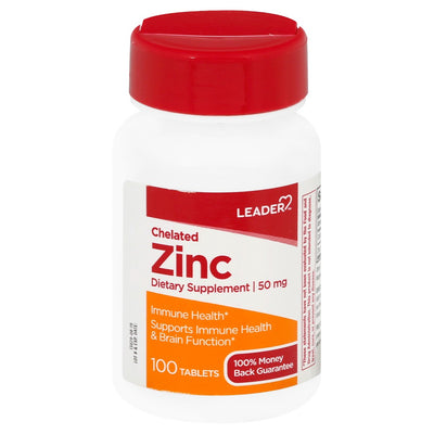 Leader™ Chelated Zinc 50 mg – Premium Immune Support Supplement