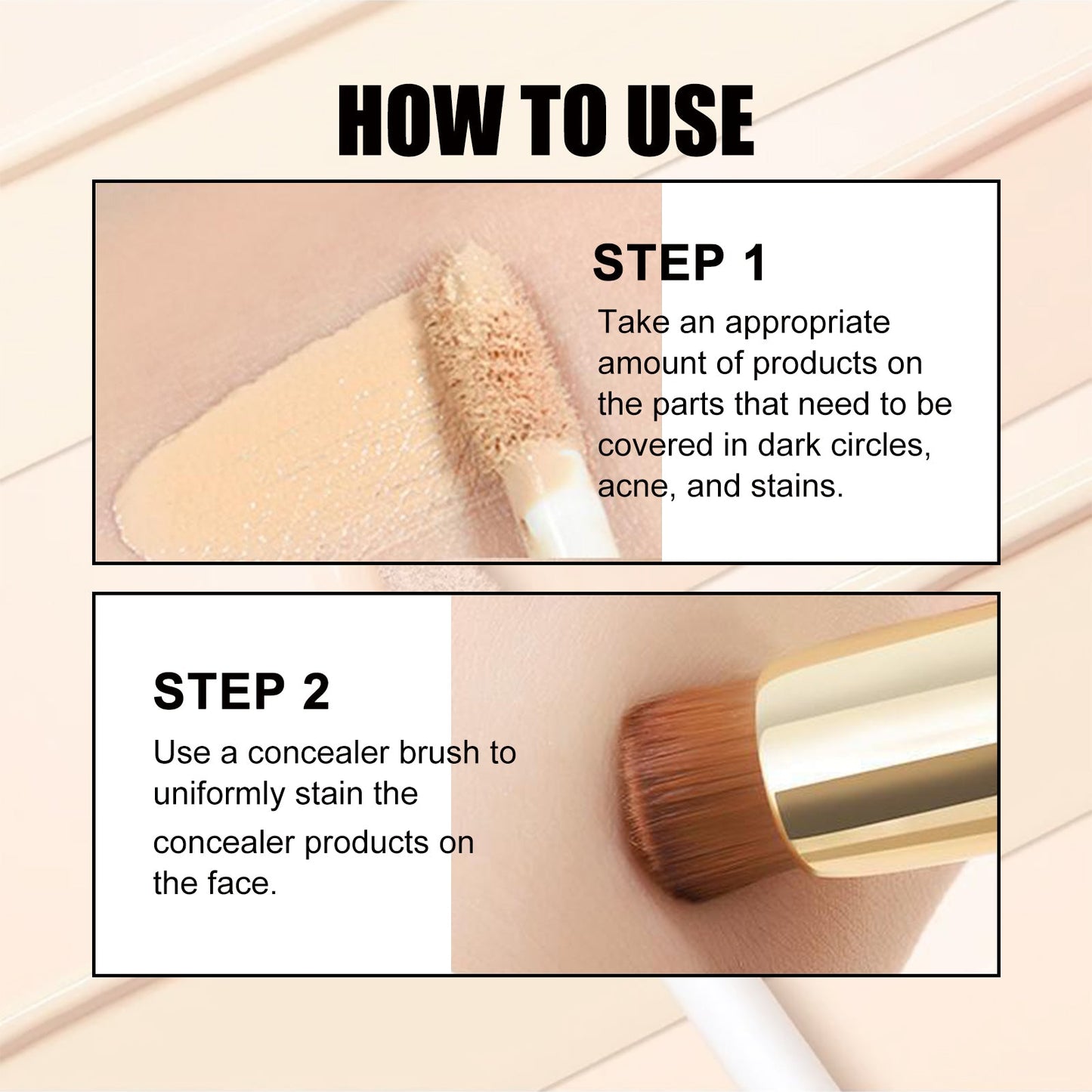 Double Head Concealer, Brightening And Waterproofing Concealer Stick - Korvel