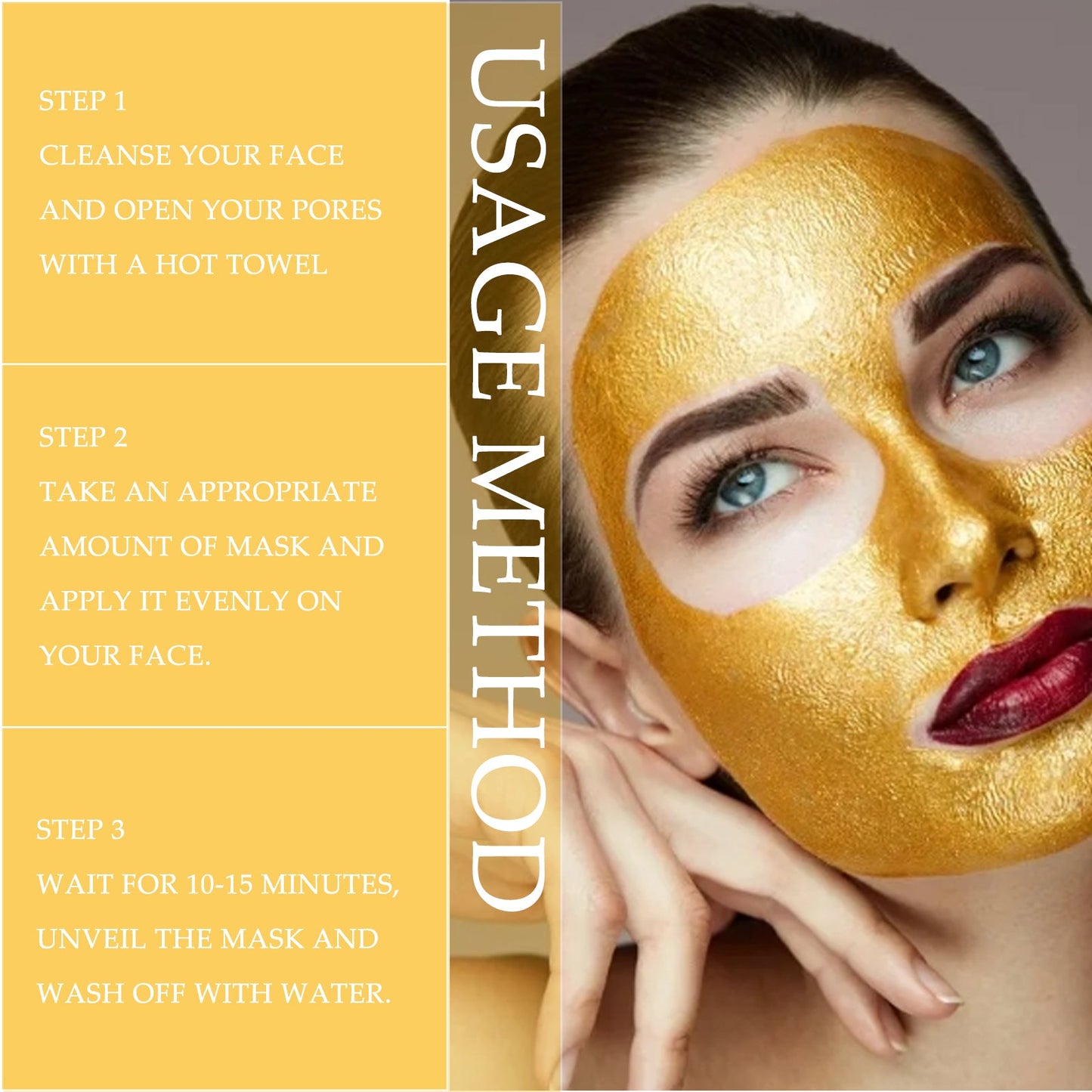 24k Gold Peel Mask Deeply Cleanses The Skin Of Blackheads, Pimples, Delicate Pores And Tighteners Skin Care - Korvel