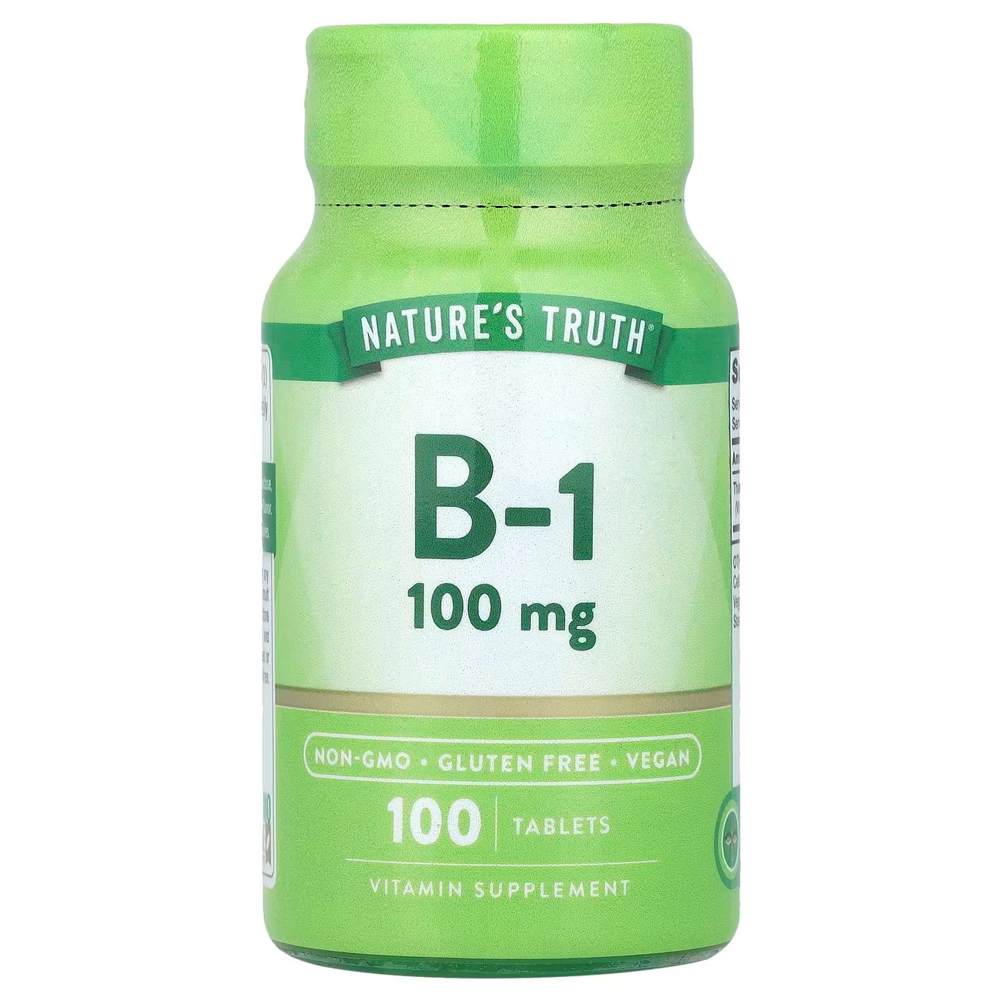 Comprimés de vitamine B-1 100 mg - Unité de 100 comprimés